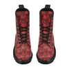 Skull Red Print Design LKS306 Women's Boots