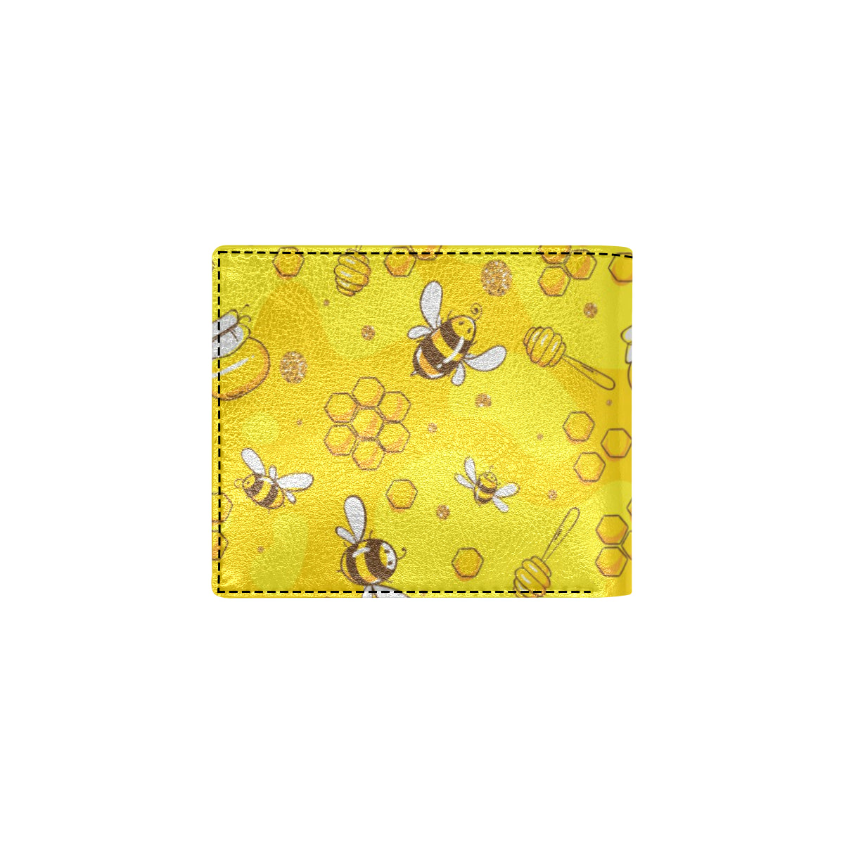 Bee Pattern Print Design BEE01 Men's ID Card Wallet