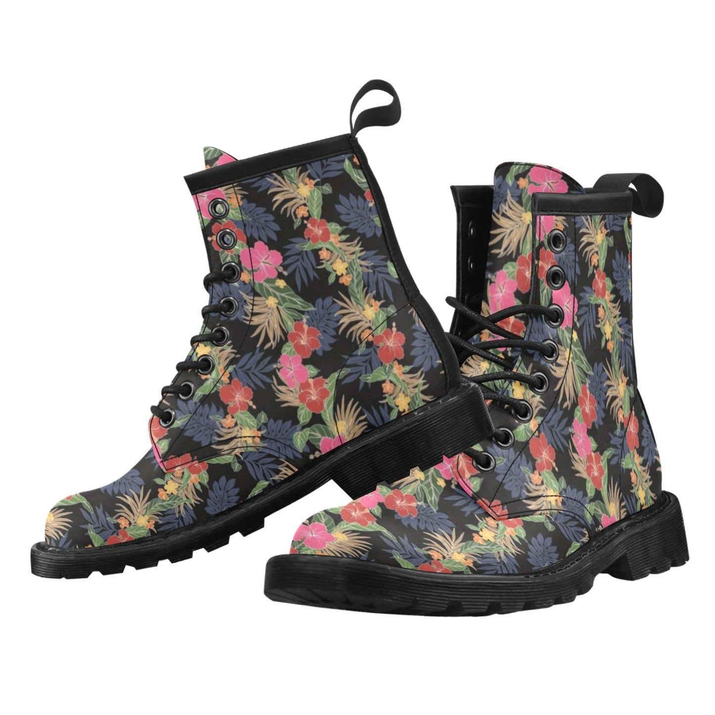 Hawaiian Themed Pattern Print Design H011 Women's Boots