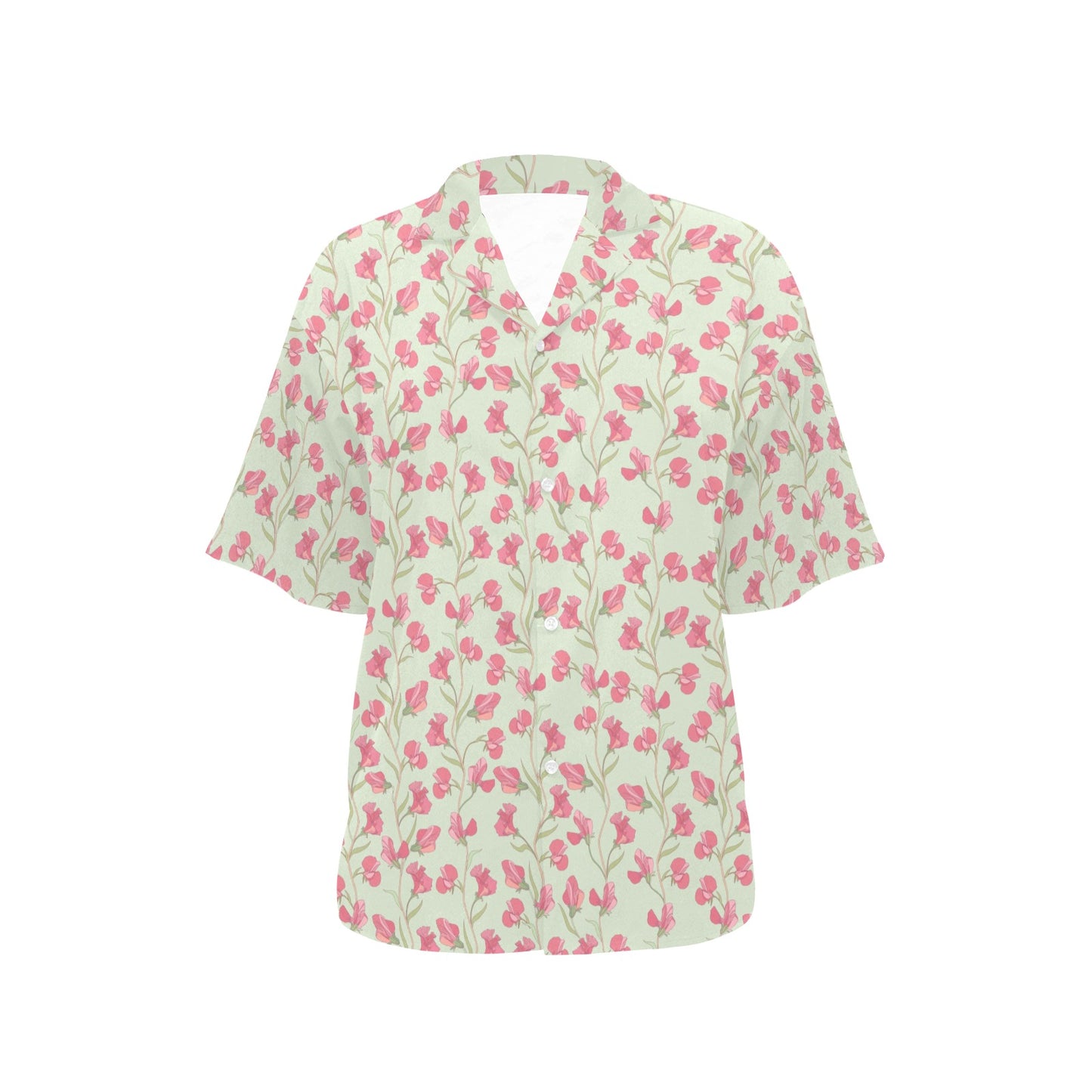 Sweet Pea Print Design LKS301 Women's Hawaiian Shirt