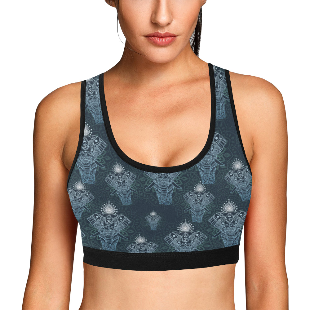 Elephant Mandala Sports Bra