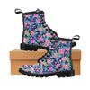 Neon Hibiscus Pattern Print Design HB016 Women's Boots