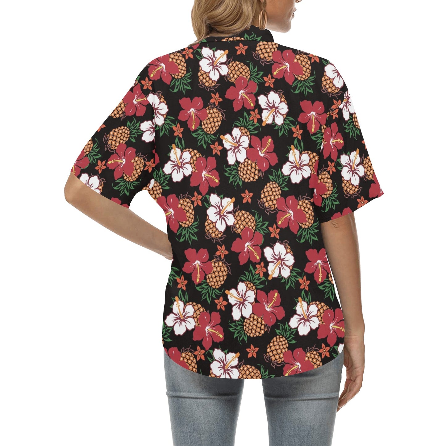 Hawaiian Themed Pattern Print Design H013 Women's Hawaiian Shirt
