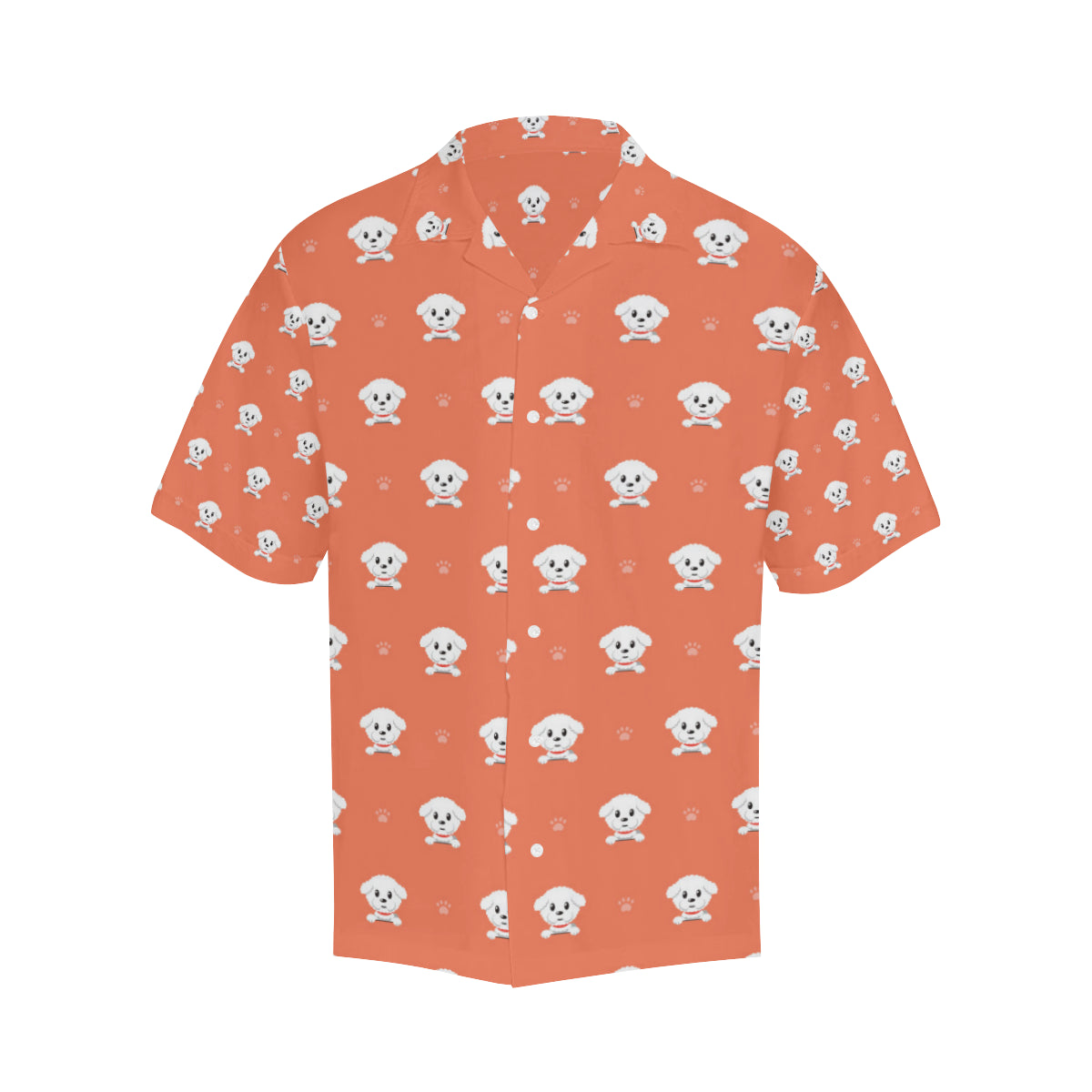 Bichons Frise Pattern Print Design 02 Men's Hawaiian Shirt