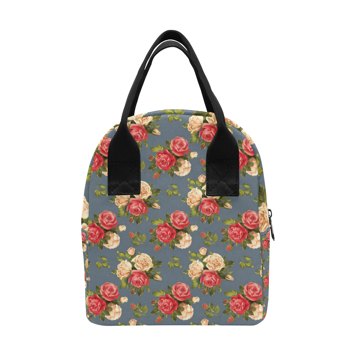 Rose Pattern Print Design RO017 Insulated Lunch Bag