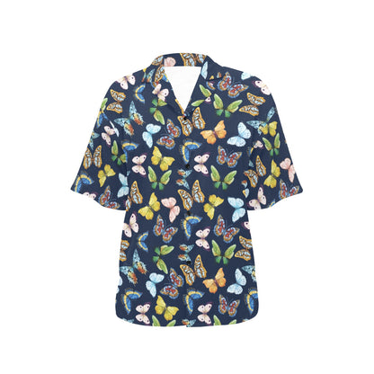 Butterfly Beautiful Print Pattern Women's Hawaiian Shirt