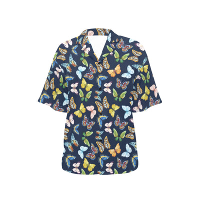 Butterfly Beautiful Print Pattern Women's Hawaiian Shirt