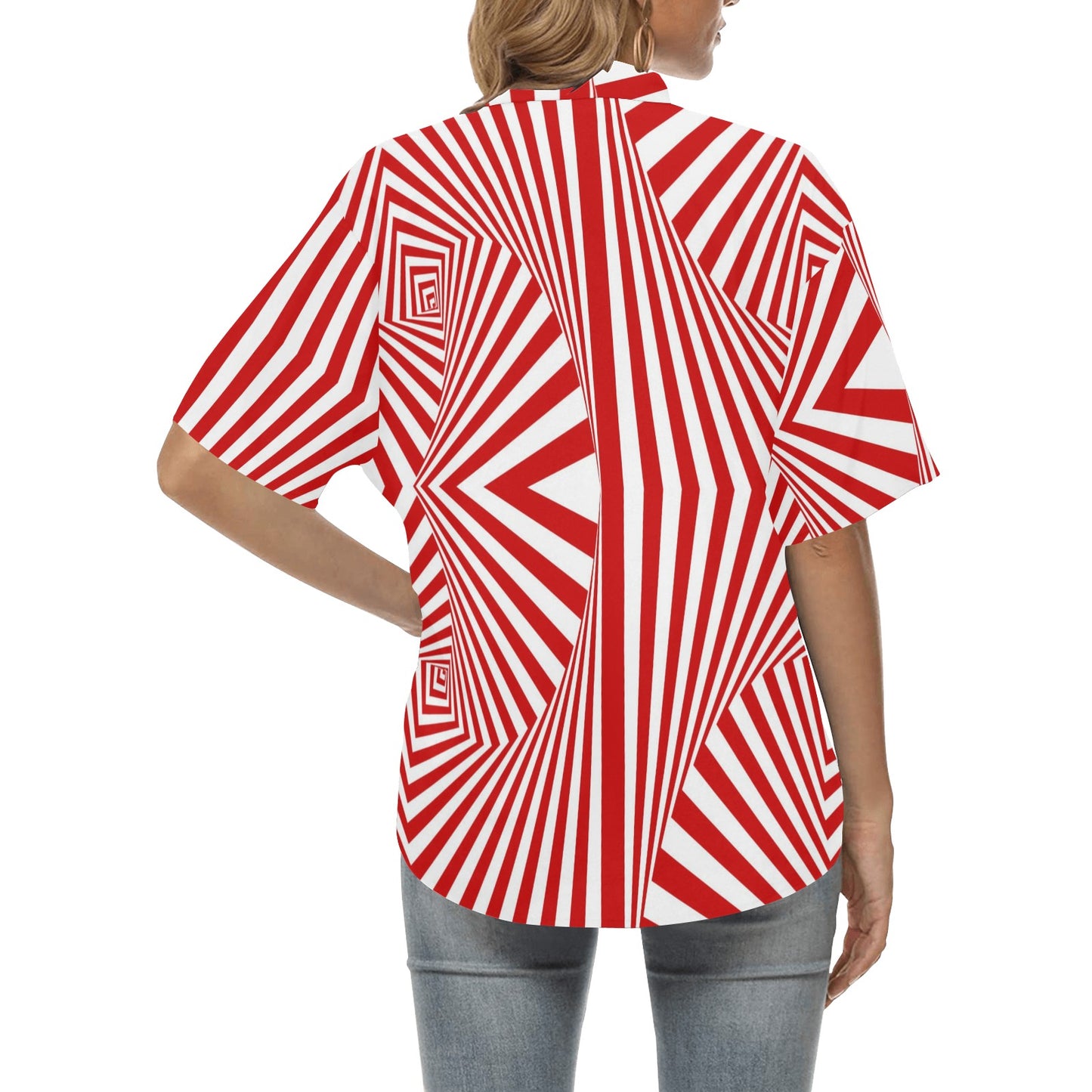 Vortex Print Design LKS304 Women's Hawaiian Shirt