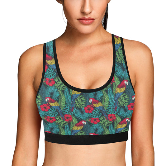 Parrot Pattern Print Design A05 Sports Bra