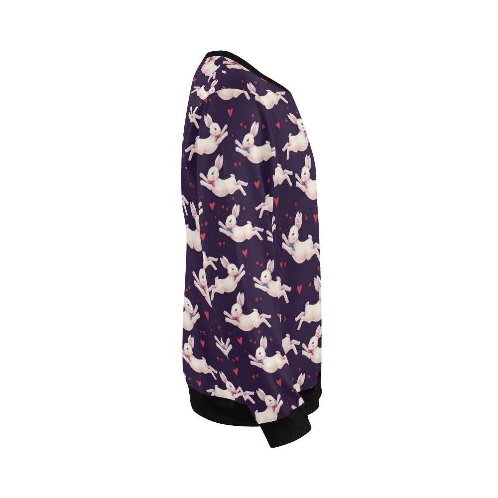 Rabbit Pattern Print Design RB016 Men Long Sleeve Sweatshirt