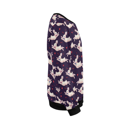 Rabbit Pattern Print Design RB016 Men Long Sleeve Sweatshirt