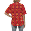 Aztec Pattern Print Design 06 Women's Hawaiian Shirt