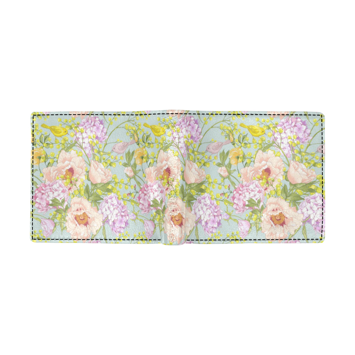 Hydrangea Pattern Print Design HD02 Men's ID Card Wallet