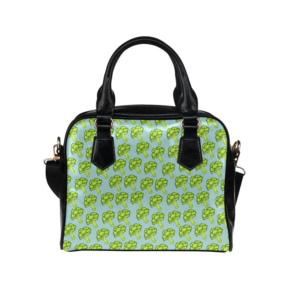 Broccoli Pattern Print Design 02 Shoulder Handbag