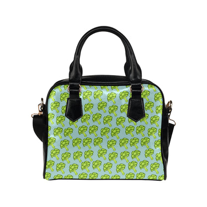 Broccoli Pattern Print Design 02 Shoulder Handbag