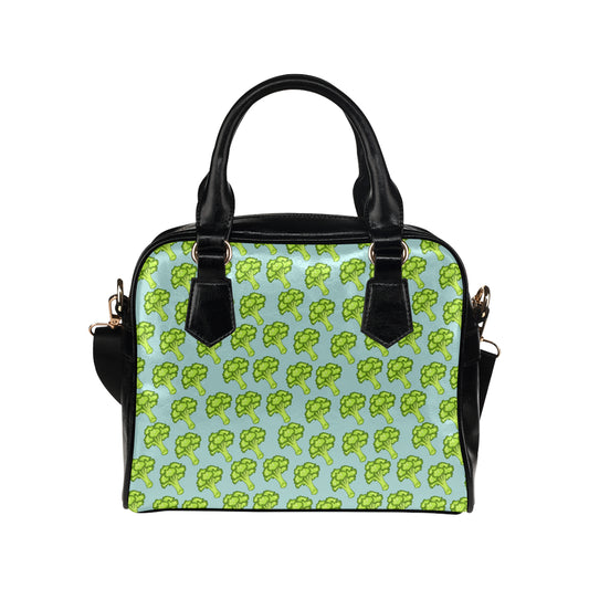 Broccoli Pattern Print Design 02 Shoulder Handbag