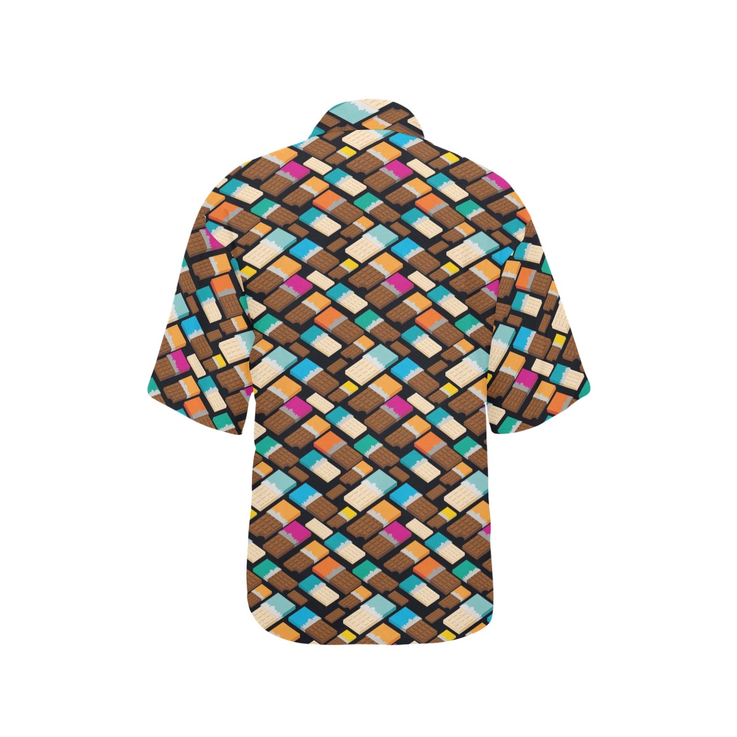 Chocolate Pattern Print Design 02 Women's Hawaiian Shirt