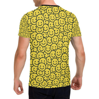 Smiley Face Emoji Print Design LKS302 Men's All Over Print T-shirt