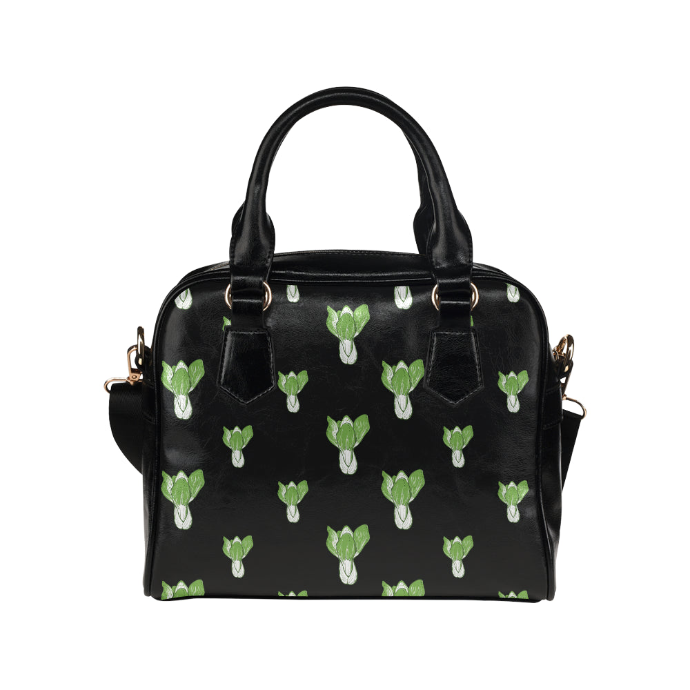 Kale Pattern Print Design 02 Shoulder Handbag