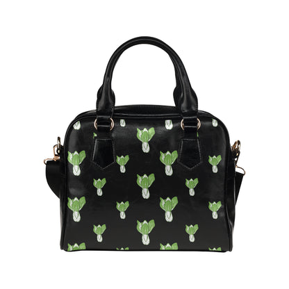 Kale Pattern Print Design 02 Shoulder Handbag
