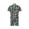 Bird Of Paradise Pattern Print Design BOP03 Men's Romper