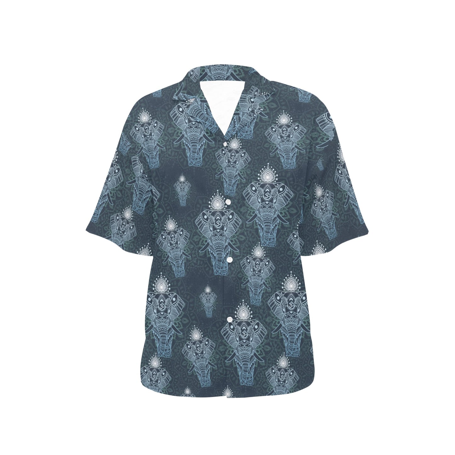 Elephant Mandala Women's Hawaiian Shirt