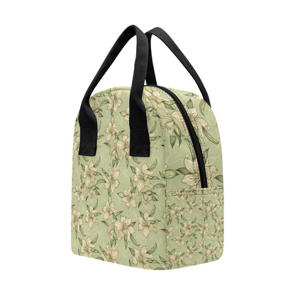 Lily Pattern Print Design LY06 Insulated Lunch Bag