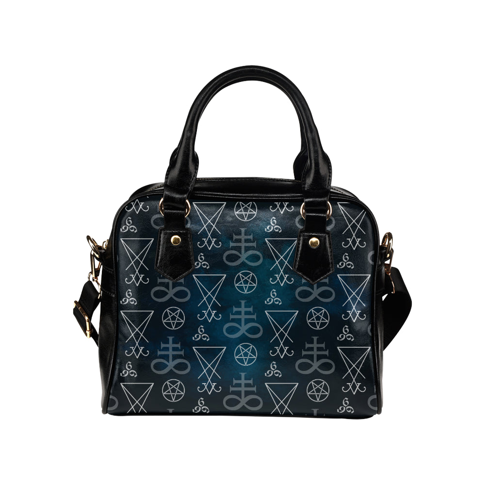 Pentagram Pattern Print Design A03 Shoulder Handbag