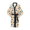 Swallow Bird Pattern Print Design 05 Women's Short Kimono