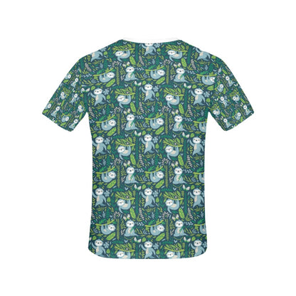 Sloth Print Design LKS304 Women's  T-shirt