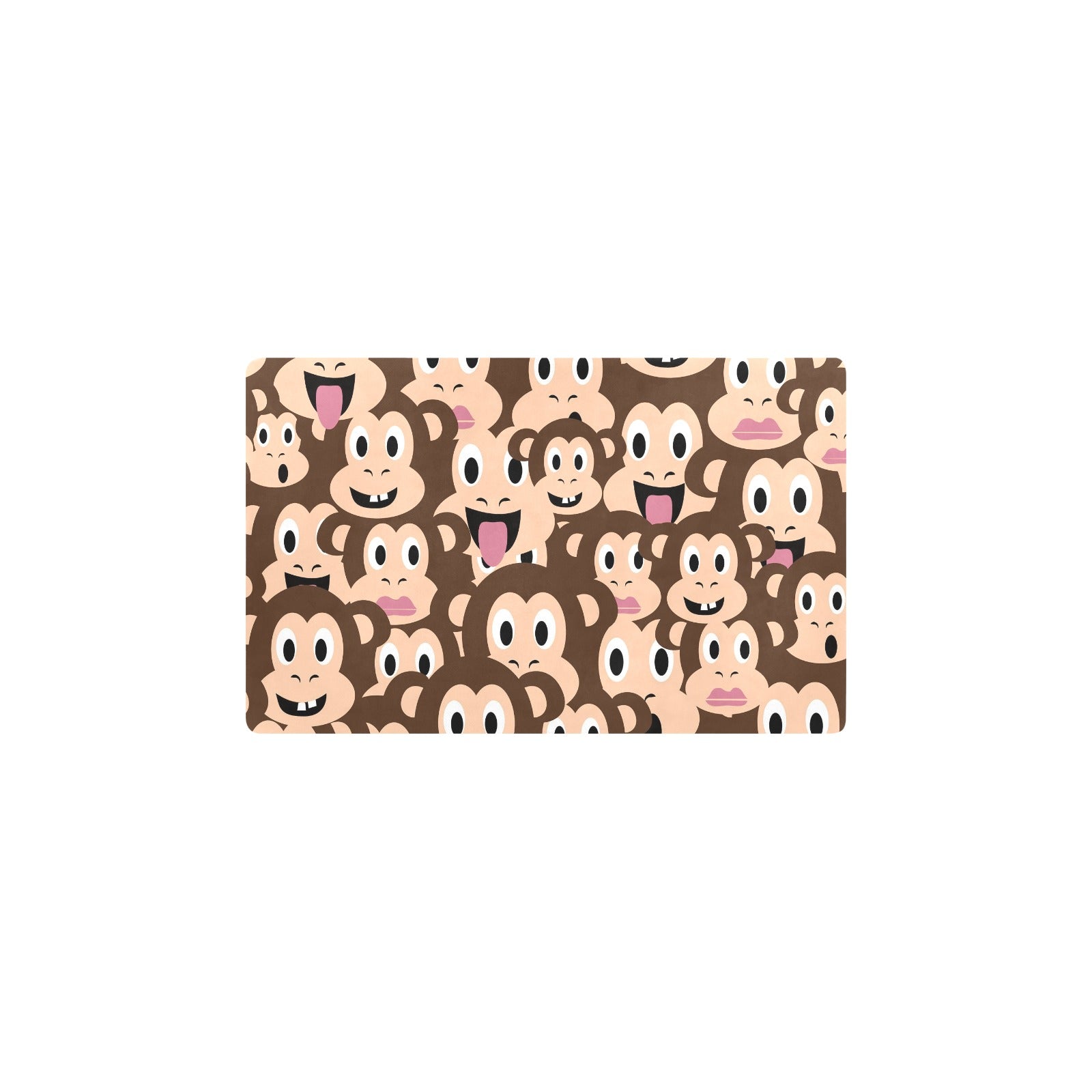 Emoji Monkey Print Pattern Kitchen Mat