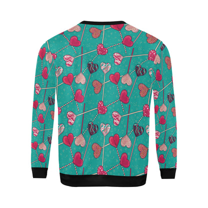 Lollipop Pattern Print Design LL01 Men Long Sleeve Sweatshirt