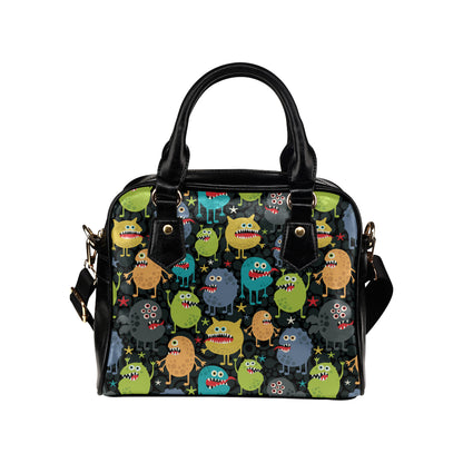 Monster Pattern Print Design 01 Shoulder Handbag