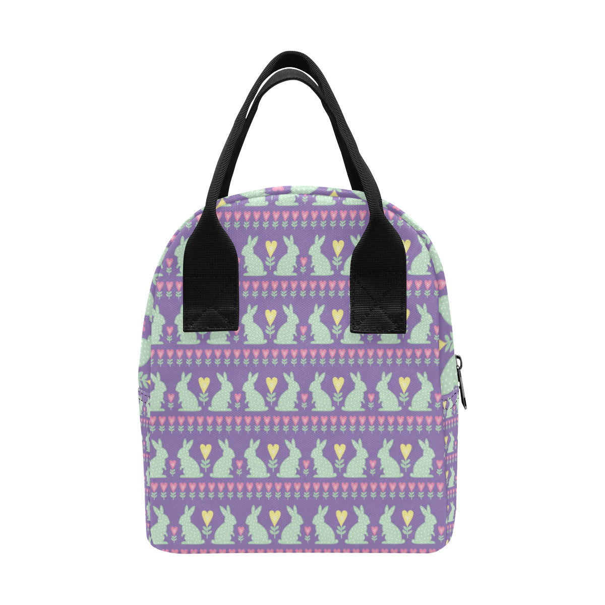 Rabbit Pattern Print Design RB01 Insulated Lunch Bag