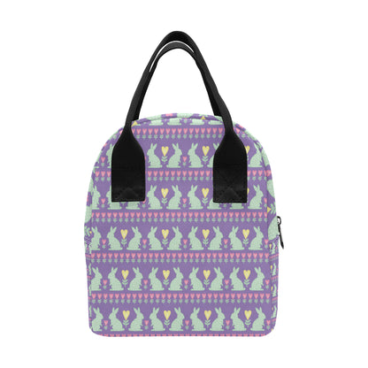 Rabbit Pattern Print Design RB01 Insulated Lunch Bag
