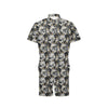 Hummingbird Gold Design Themed Print Men's Romper