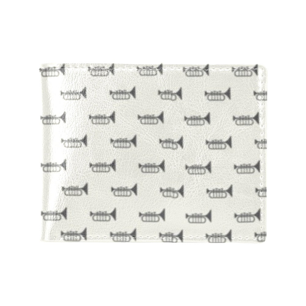 Trumpet Pattern Themed Print Men's ID Card Wallet