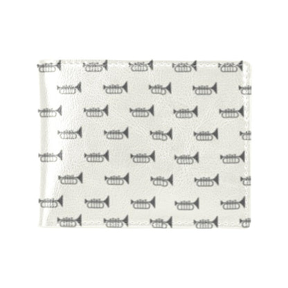 Trumpet Pattern Themed Print Men's ID Card Wallet