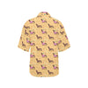 Dachshund Pattern Print Design 07 Women's Hawaiian Shirt