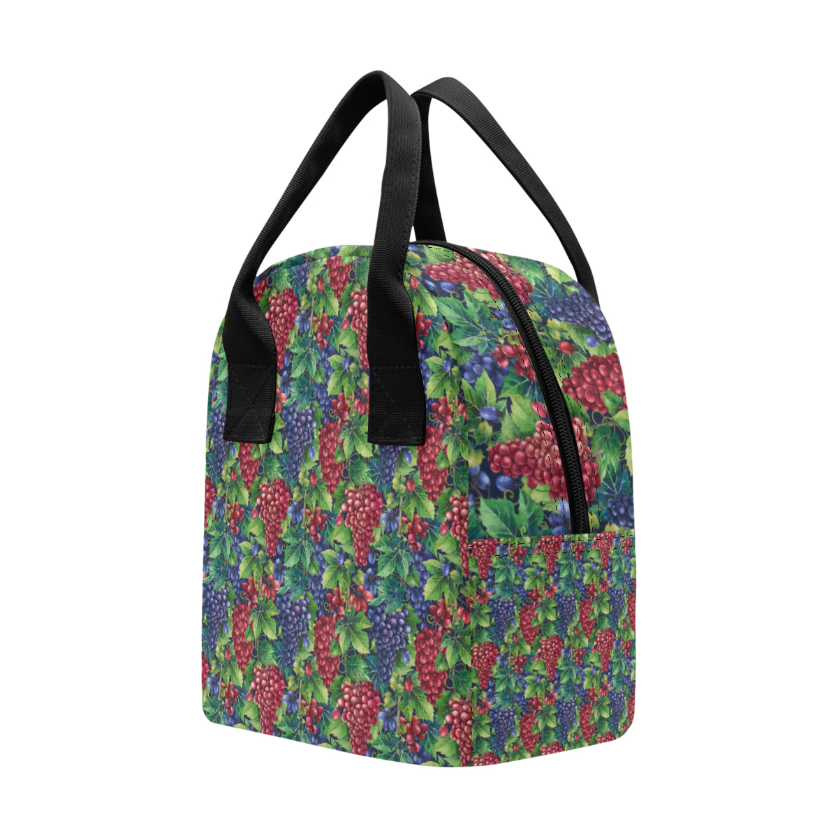 Grape Pattern Print Design GP02 Insulated Lunch Bag