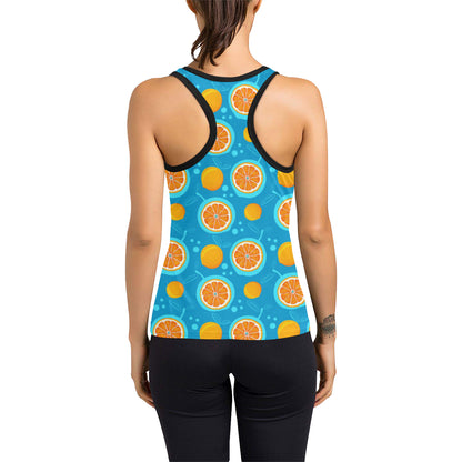 Grapefruit Pattern Print Design GF03 Women's Racerback Tank Top