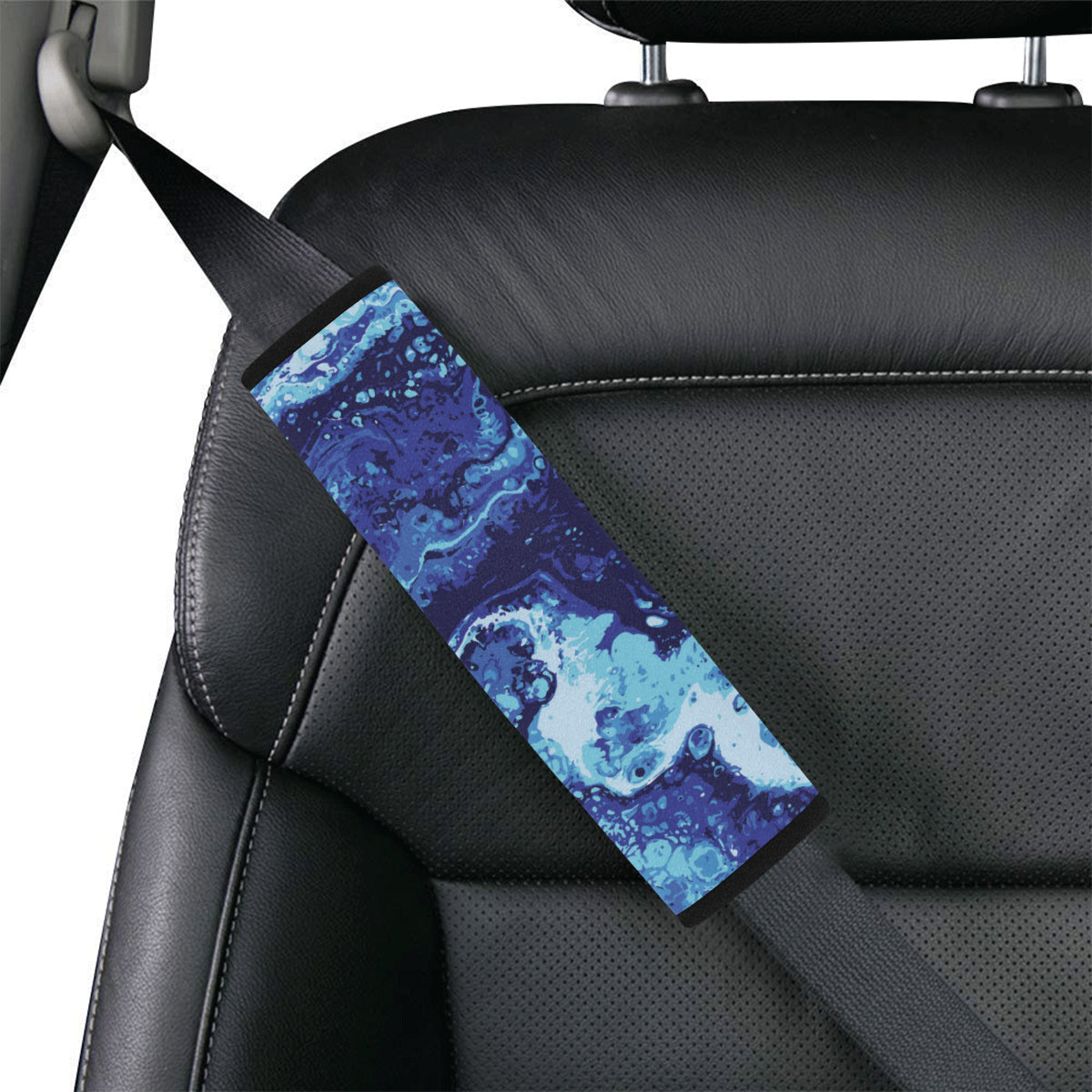 Ocean Liquid Pattern Print Design A03 Car Seat Belt Cover