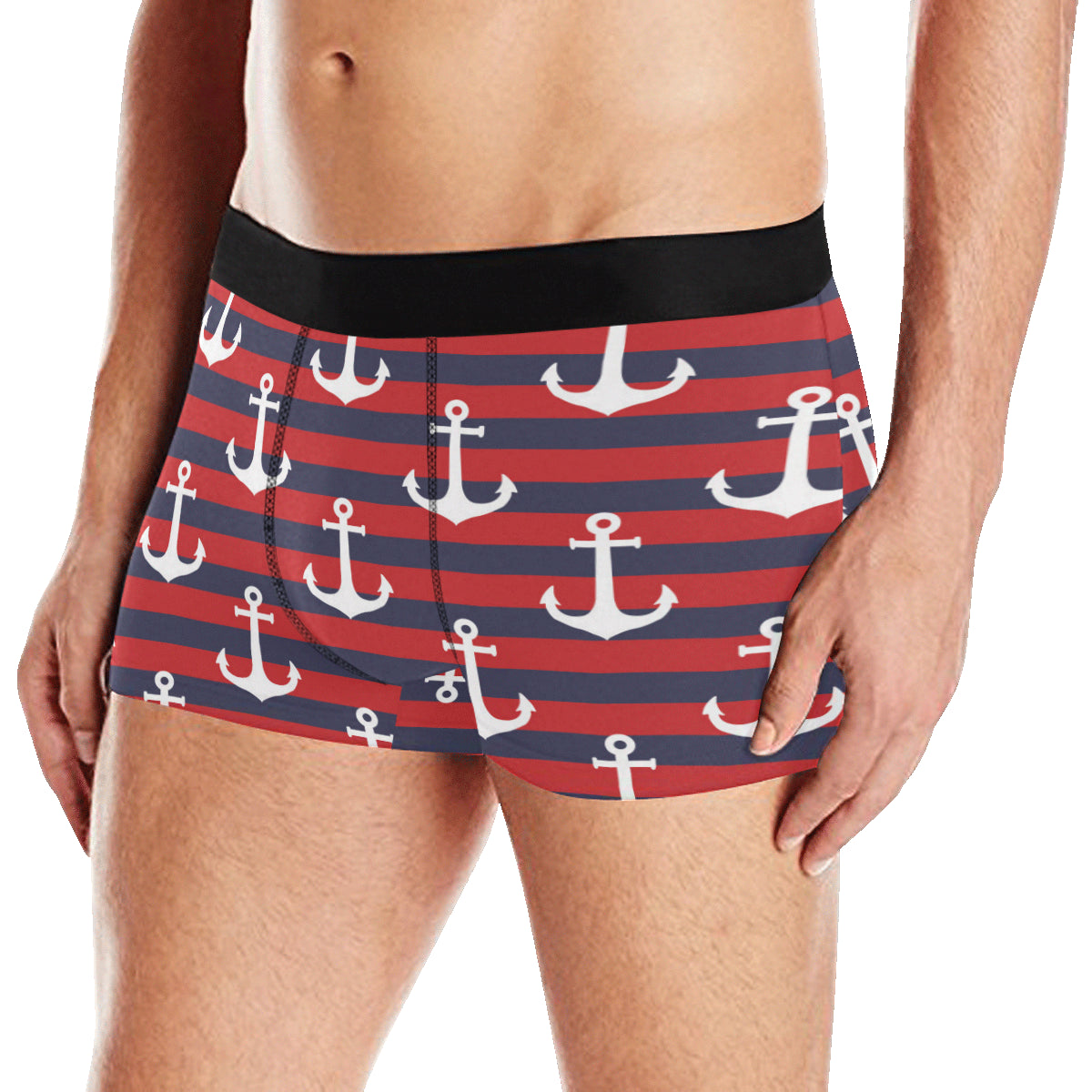 Nautical Pattern Print Design A05 Men's Boxer Briefs
