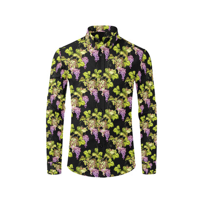 Grape Pattern Print Design GP04 Men's Long Sleeve Shirt