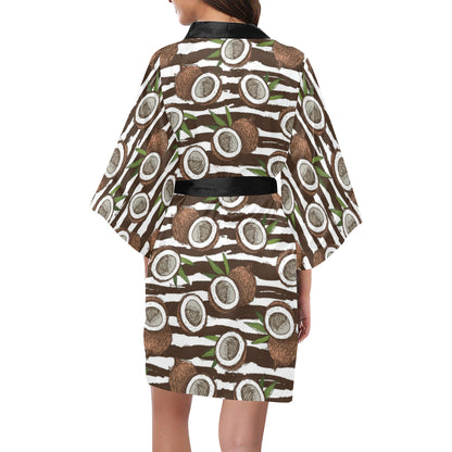 Coconut Pattern Print Design CN04 Women's Short Kimono