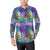 Neon Flower Tropical Palm Leaves Men's Long Sleeve Shirt