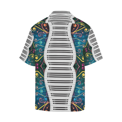 Piano Pattern Print Design 01 Men's Hawaiian Shirt