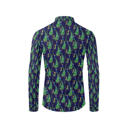 Peacock Art Design Print Men's Long Sleeve Shirt
