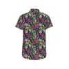 Cactus Pattern Print Design 08 Men's Short Sleeve Button Up Shirt