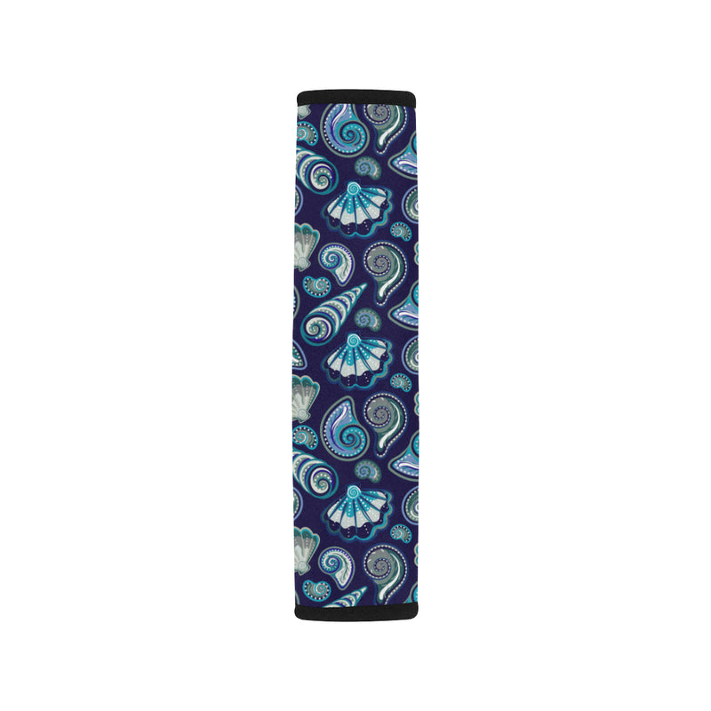 Beach Seashell Blue Print Car Seat Belt Cover